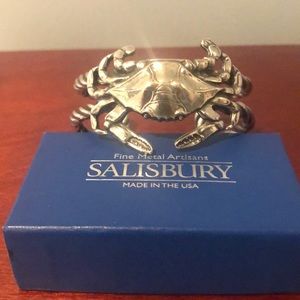 Salisbury Pewter Crab Rope Bracelet NIB